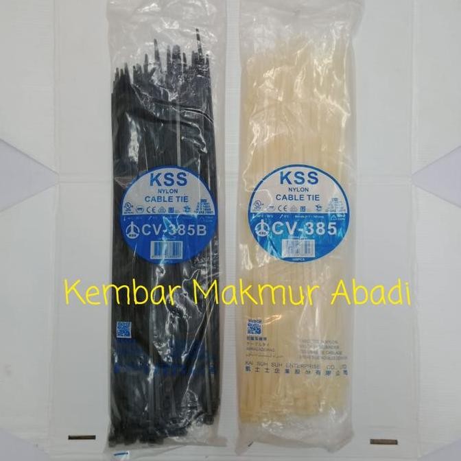 

Diskon! Kabel Ties KSS CV-385 Hitam/Putih - Cable Tie 38.5cm Original