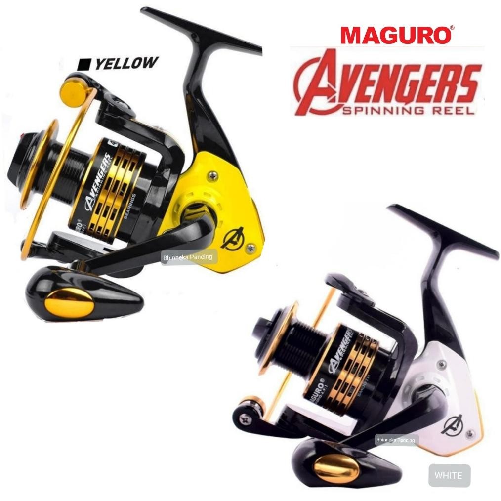 Terlaris Reel Maguro Avengers | Yellow | White | 4000 | 5000 | 7000 | Maguro Avangers | Spinning | M