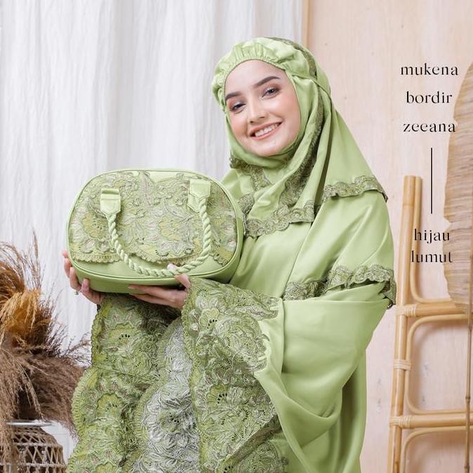 (Allthebest) PUSAT MUKENA INDONESIA - MUKENA DEWASA BORDIR ZEEANA