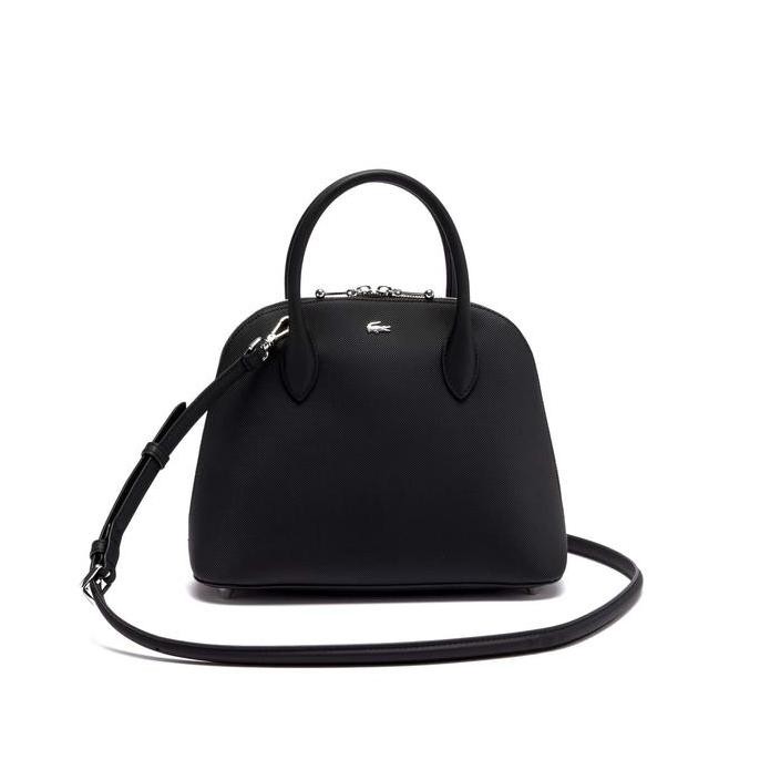 Lacoste Bugatti Daily City Shoulder Bag With Detachable Strap - Black