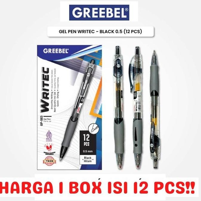 

Gel Pen Pulpen Pena Greebel Gp-503 Writec 0.5 Mm