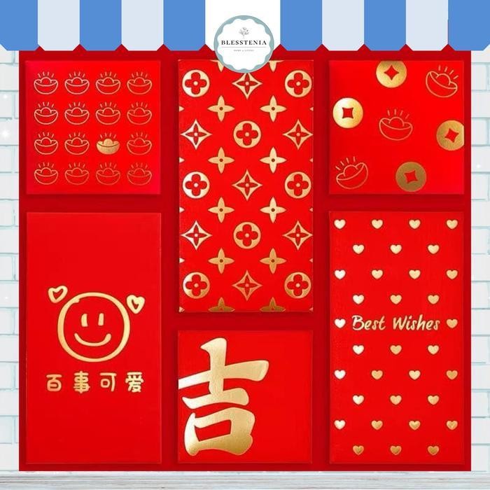 

LFM Blesstenia - Angpao Imlek Panjang Angpau Merah Red Amplop Tahun 2022