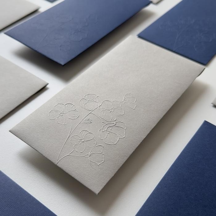 

LFM BIDESH Stationery : Exclusive Money Envelope/Amplop Uang Kertas/Angpao - Design "FLOWER" Emboss with Import Paper