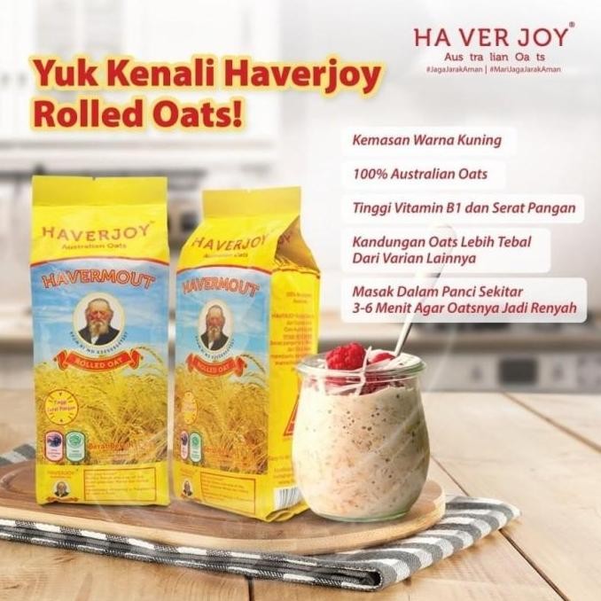 

(Allthebest) HAVERJOY Rolled Oats Havermout 1 Kg - Australian Oats 1Kg