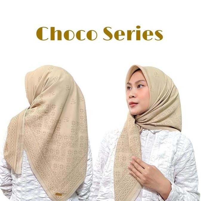 (Allthebest) Hijab Voal Motif Cream Premium Lasercut 110x110 FREE POUCH / Voal Motif Coksu / Voal Mo