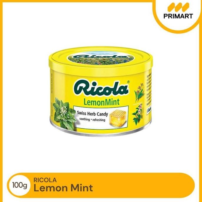 

(Allthebest) Ricola Lemon Mint 100g Permen Pelega Tenggorokan