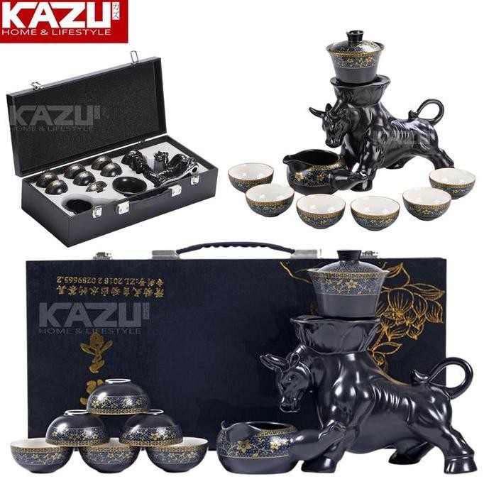 CHINESE TEAPOT SET 6CUP K06 BULL VALVE TEA POT SET KLEP GESER NAGA