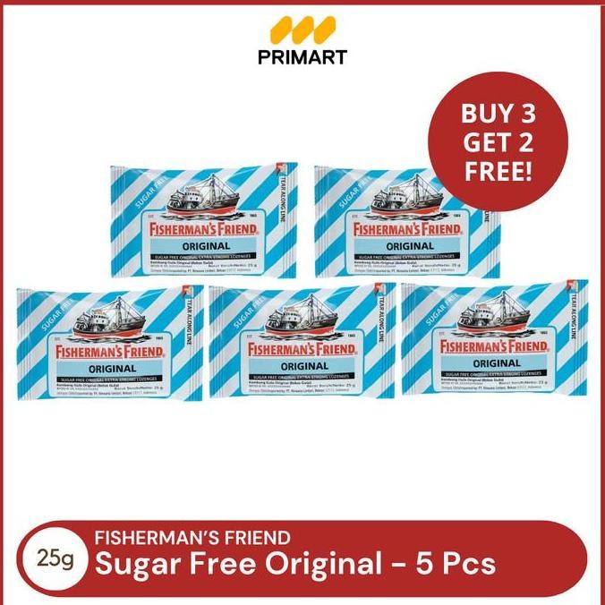 

(Allthebest) Fisherman's Friend Sugar Free Original 25gr Buy 3 Get 2 Free