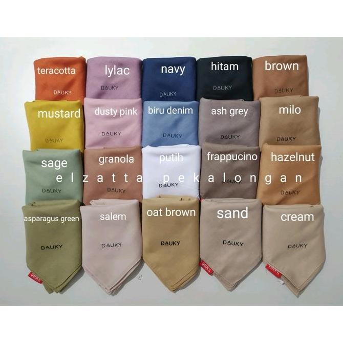(Allthebest) DAUKY FASHION SCARF SEGIEMPAT POLOS PLAIN SQUARE DAUKY