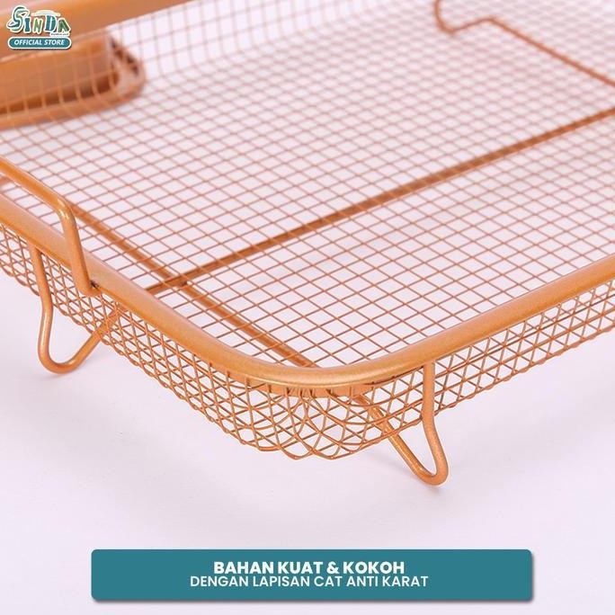 

SINDA (READY) Copper Crisper Tray - Loyang Oven Serbaguna: Baking Tray, Rak Pendingin, dan Peniris Minyak Stainless dalam Satu Produk! AS