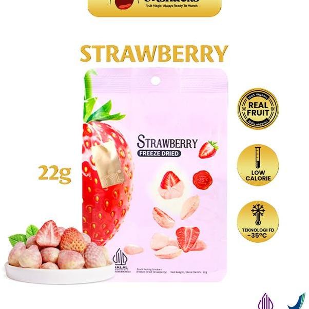 

Ursnas Freeze Dried Strawberry Sna Buah Kering Strawberry Dry Fruit 22Gr Halal Bpom