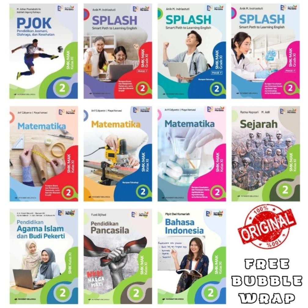 (zone) Buku Paket Kelas 2 / XI 11 SMK Revisi Erlangga Kurikulum Merdeka Km - Matematika Pancasila Ba