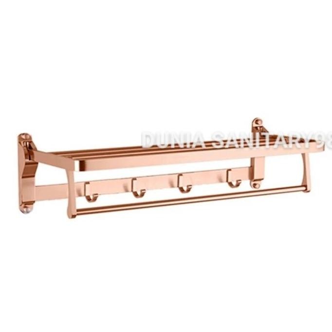 RAK HANDUK STAINLESS STEEL SUS 304 ROSE GOLD ELEGAN STOK TERBATAS