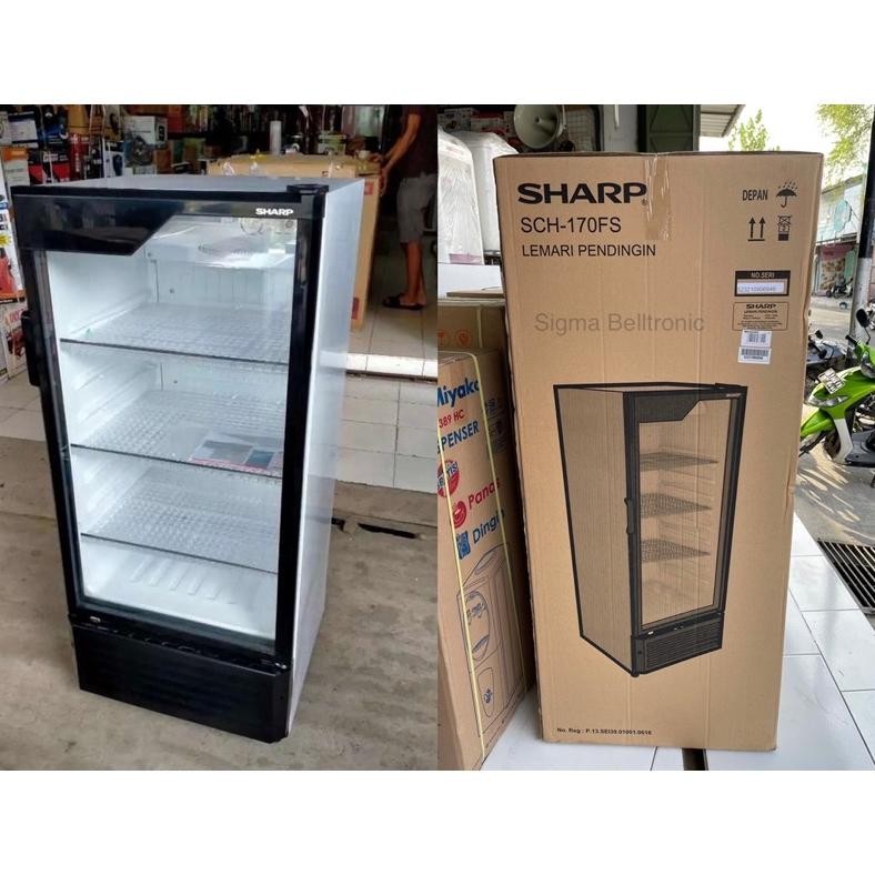 Promooo Showcase Sharp 3 rak SCH 170FS Kulkas lemari es pendingin full kaca [Solo&sekitar]