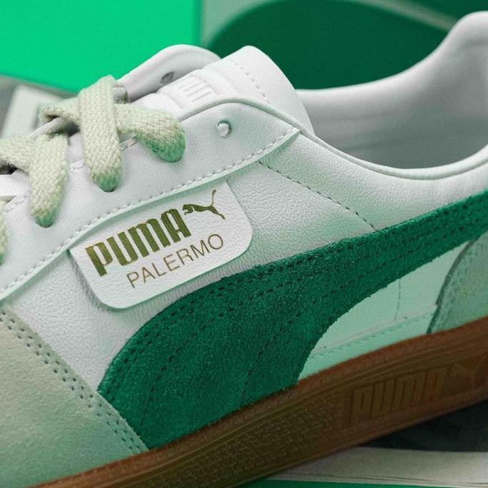 Sale Puma Palermo White Archive Green Gum (100% Authentic)