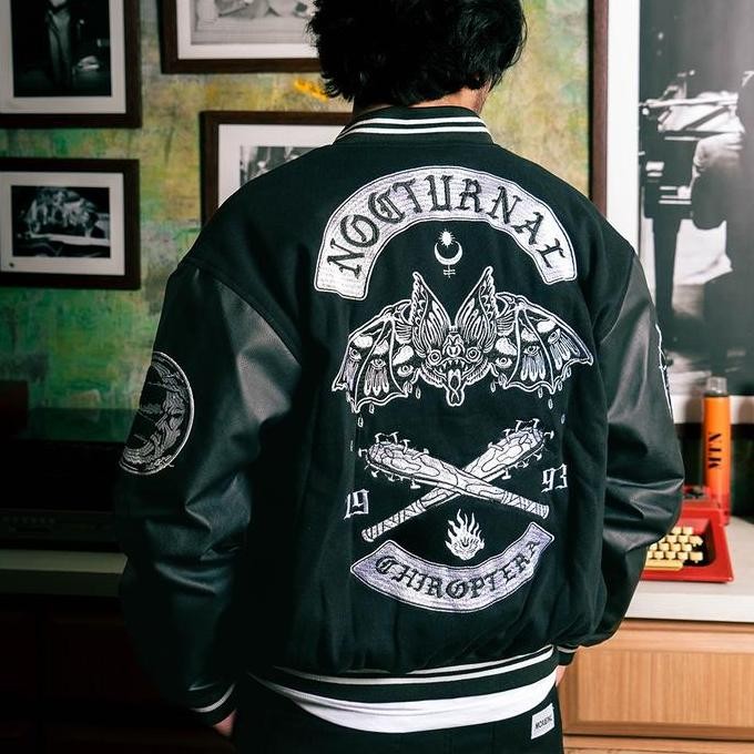 Grosir Moxie Nocturnal Jacket Varsity Pria Bordir