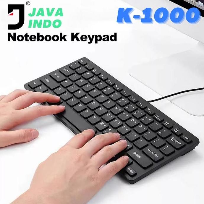 Java K-1000 Keyboard Kabel Gaming Komputer Pc Mini Silent Tipis Mini-Hitam/ Co