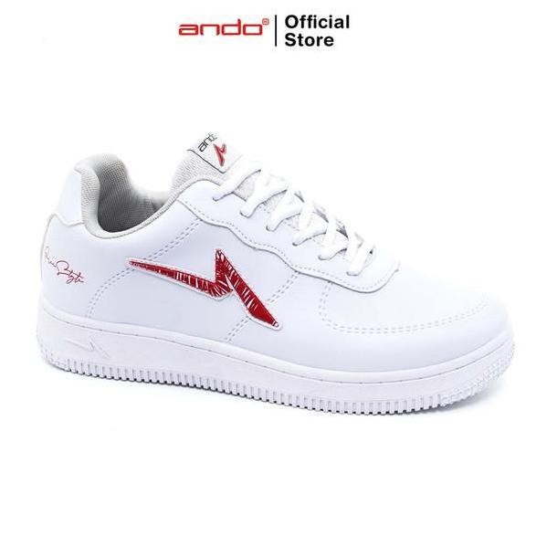 Grosir Ando Official Sepatu Sneakers Curtiz Duo Pria Dewasa -Putih/Merah