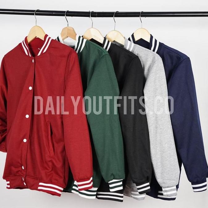 Murah Dailyoutfits Jacket Polos Baseball Varsity Sweater Xxxl Bigsize Unisex