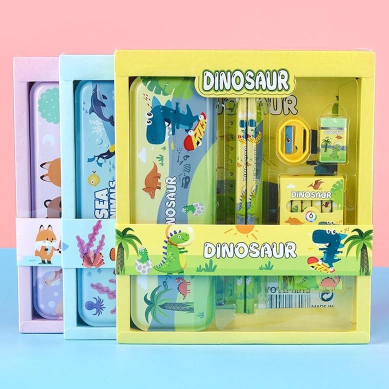 

Terbaru - Kotak Pensil Anak Set 7In1 Stationery Untuk Hadiah Anak Sekolah / Kotak Pensil Karakter Murah Stationery Set 8in1 / Alat Tulis Set Tepak Pensil .,