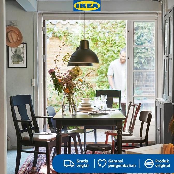 Ikea Skurup Lampu Gantung Hitam Minimalis 38Cm Furniture Plastik