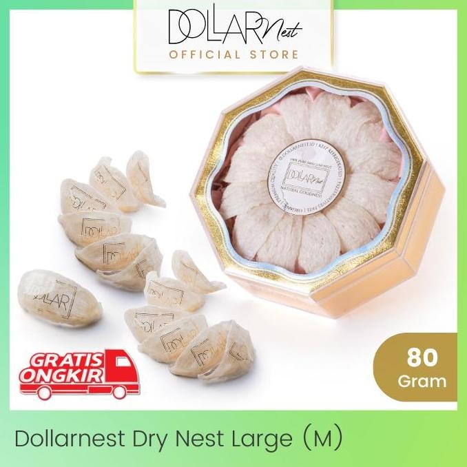 

TERLARIS - Dollarnest Dry Nest Medium (M) Raw Bird's Nest Birdnest Walet