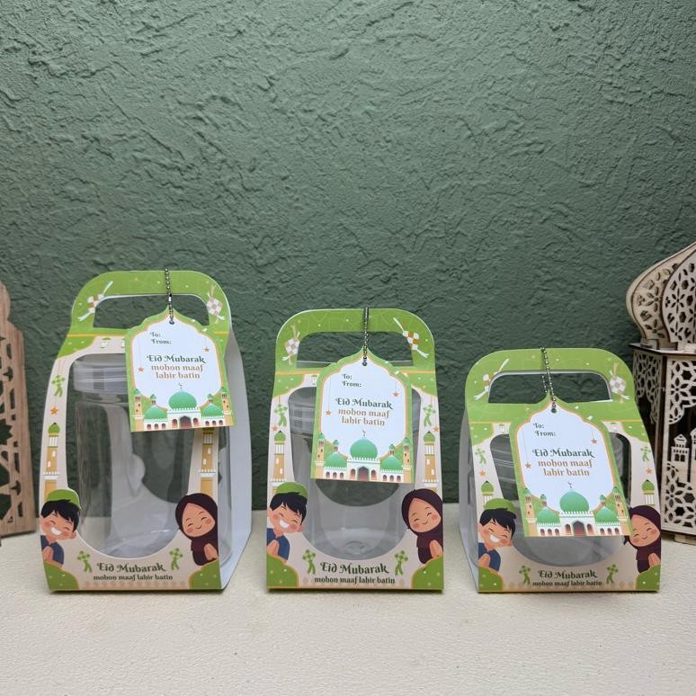 

1 SET 10PCS BOX JINJING TOPLES TABUNG KUE KERING IDUL FITRI FREE HANGTAG LEBARAN DAN GANTUNGAN aSt