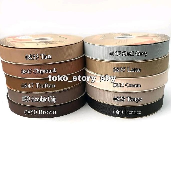 

Baru Pita Grosgrain Metallic Lebar 3.8cm (1.5 inch) Panjang 5 Yard - Pita Kilap