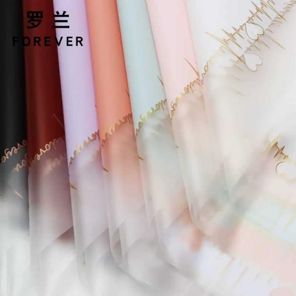 

(20 Lmbr) Kertas Buket Motif Heart Beat Buket Bunga Flower Wrapping Kertas Bunga Love Flower Paper Valentine Cellophane aSt