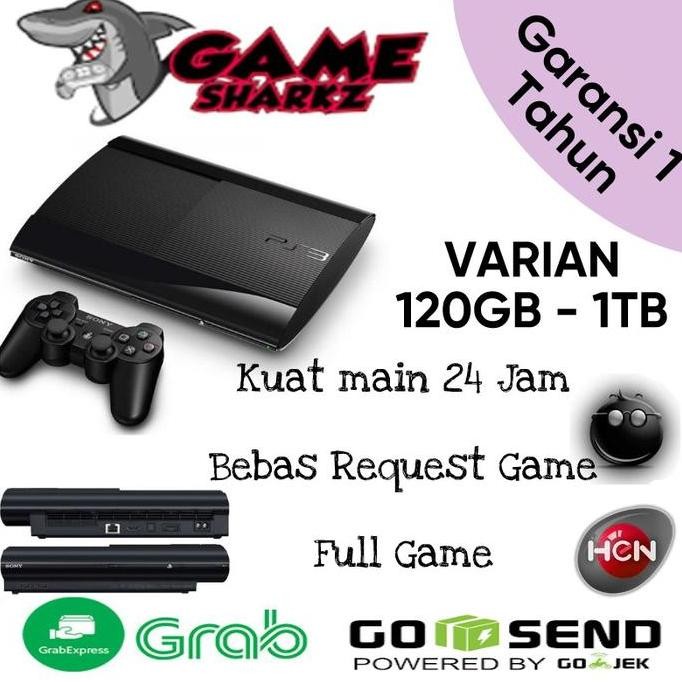 PS3 SUPER SLIM PS 3 PLAYSTATION 3 SUPER SLIM HDD 2 STIK FULL GAMES ORIGINAL DAN TERPERCAYA