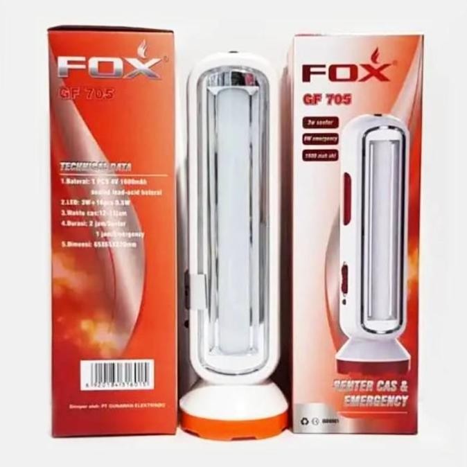 Lampu Senter Emergency Besar Fox Gf 705