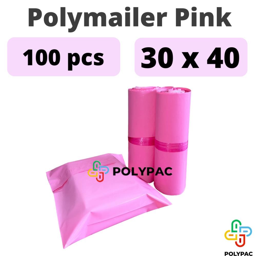 

Polymailer PINK [30x40] isi 100 pcs - Polymailer Lem Warna Baby Pink aSt