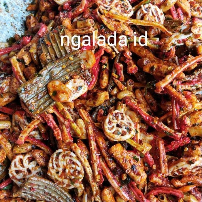 

Ccf Seblak Kering Pedas Daun Jeruk Campur/Aneka Seblak Mix 500Gram Peds Daun Jeruk Snacks Cemilan