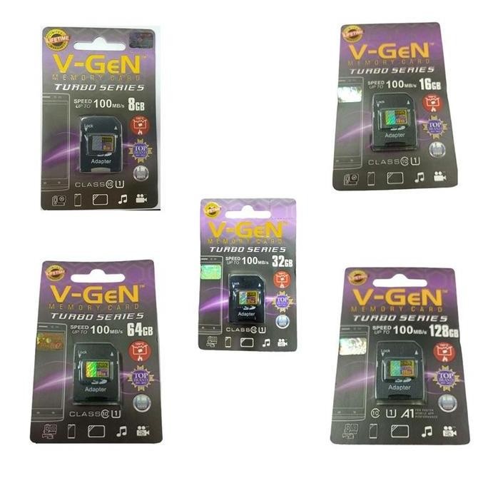 V-Gen Microsd Card Tf 8Gb 16Gb 32Gb 64Gb 128Gb Class 10 Turbo Memory Hp Vgen Co