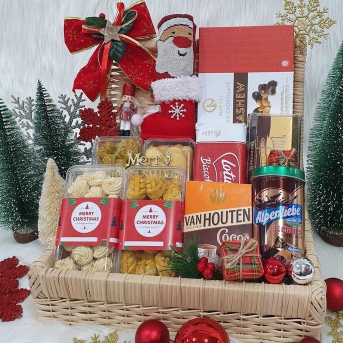 

Ready Paket Dekorasi Hampers Natal Christmas Parcel Hadiah Kue Kering 100pcs