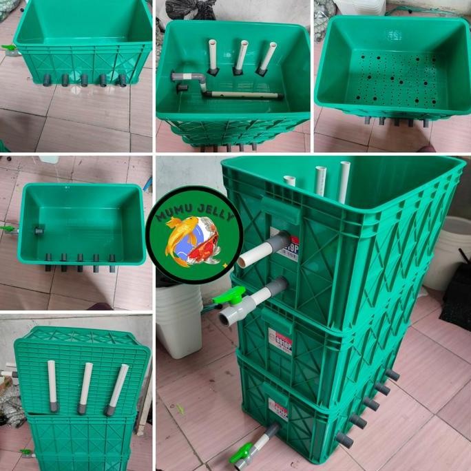 Tersedia Trickle Filter Box Filter Kolam Koi Jumbo 3 Susun
