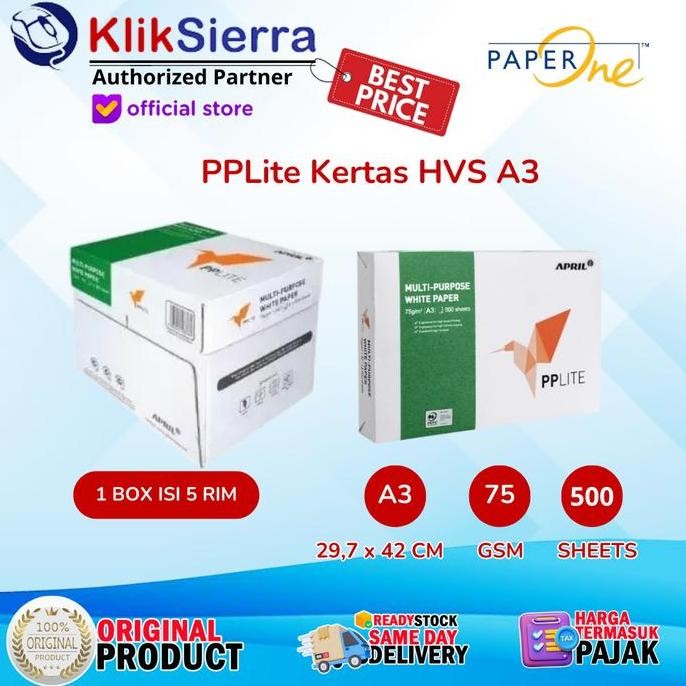 

Siap Kirim PPLite PaperLite A3/A4/F4 75gram Copier Paper Kertas HVS HD Print - Original