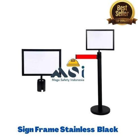 

Promo Sign Board Frame Stainless Hitam A4 / Potrat & Landscape COD