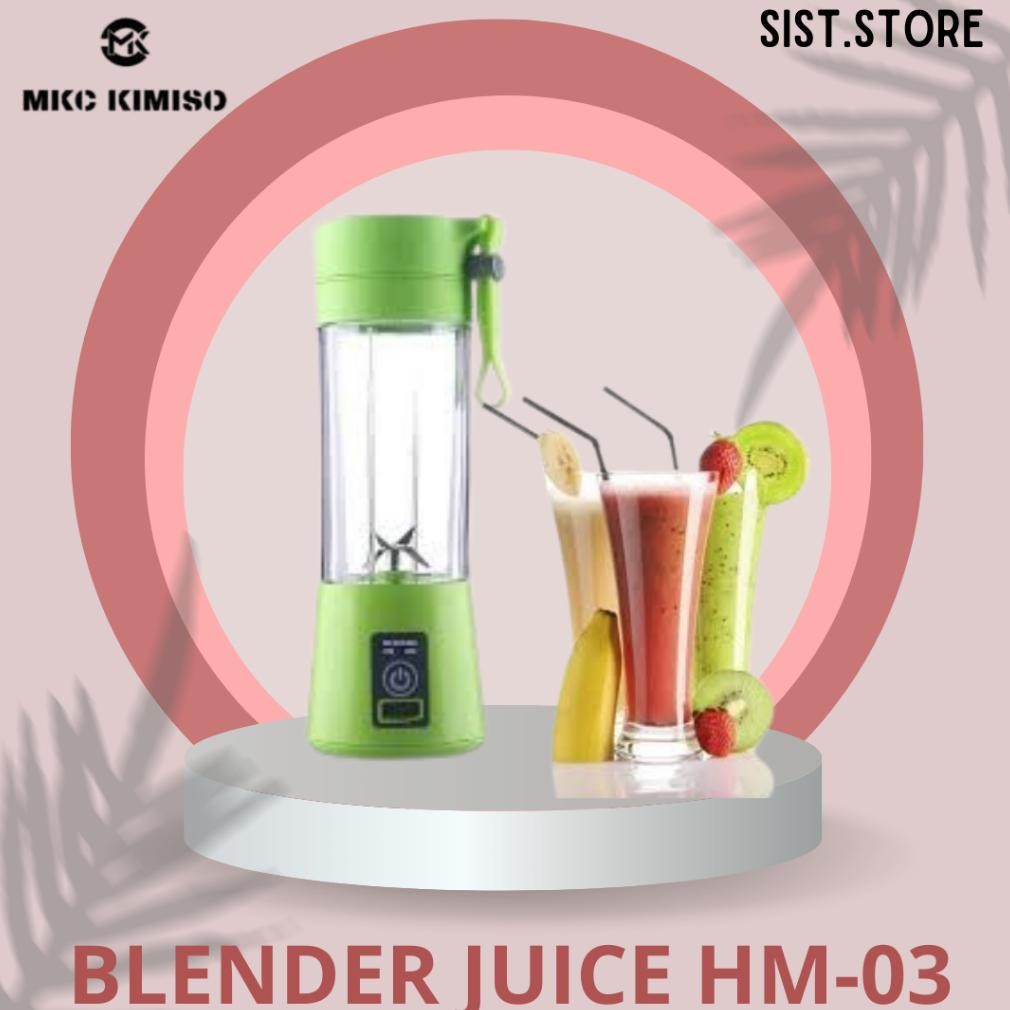 KUALITAS TERBAIK- Blender Mini Portable Juicer Cup 6 Mata Pisau Kabel USB -Blender HM03