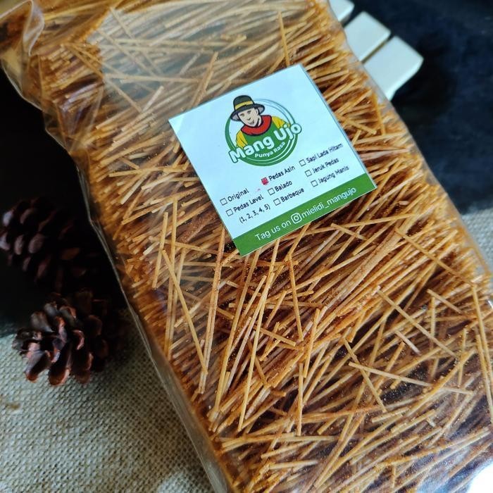 

Ccf Mie Lidi Kemasan 1 Kg Mang Ujo Pedas Asin - Food Snack Cemilan