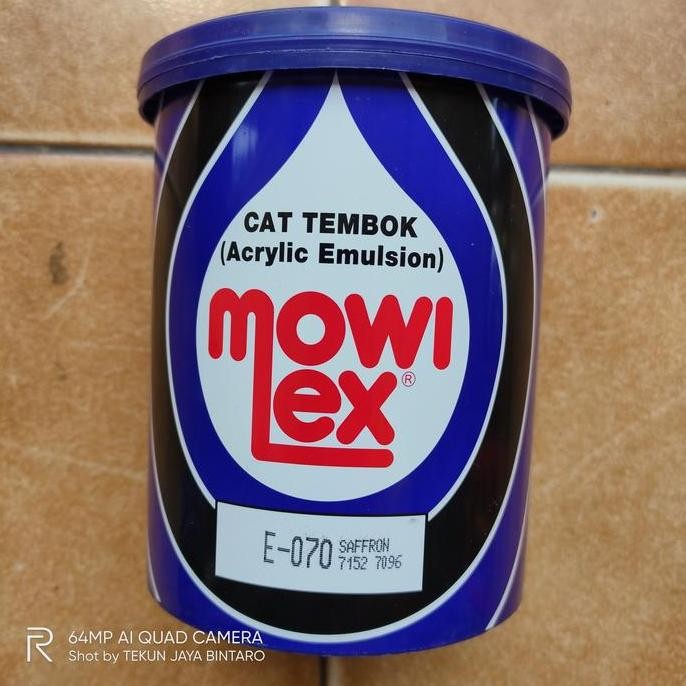 NEW CAT TEMBOK INTERIOR MOWILEX EMULSION 1L WARNA SAFFRON E070