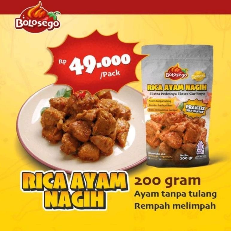 

Bolosego Ayam Rica Nagih 200Gr Terbaru
