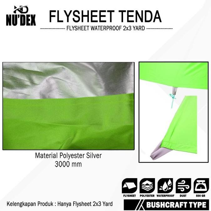 flysheet tenda 2x3 waterproof pelindung tenda flysheet outdoor size2x3
