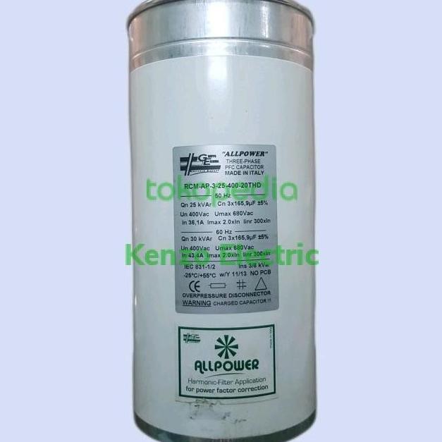 Kapasitor 25 Kvar 400V "Allpower" Gruppo Energia
