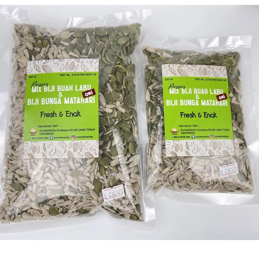 

Mix Pumpkin & Sunflower Seed Original Panggang Camilan Sehat Kaya Nutrisi, Sumber Protein Nabati