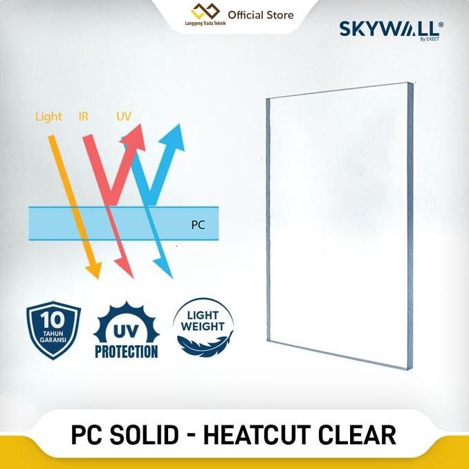 

POLYCARBONATE SOLID ANTI PANAS (HEATCUT) - CLEAR ORIGINAL DAN TERPERCAYA