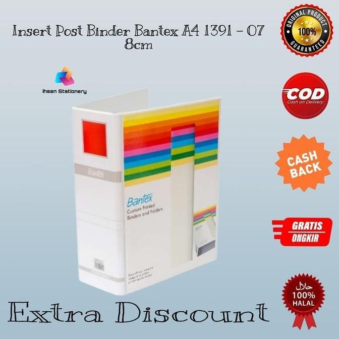 

Tersedia Bantex Insert Pipe Binder A4 8cm #1391 | Map Odner 2 Ring Besar