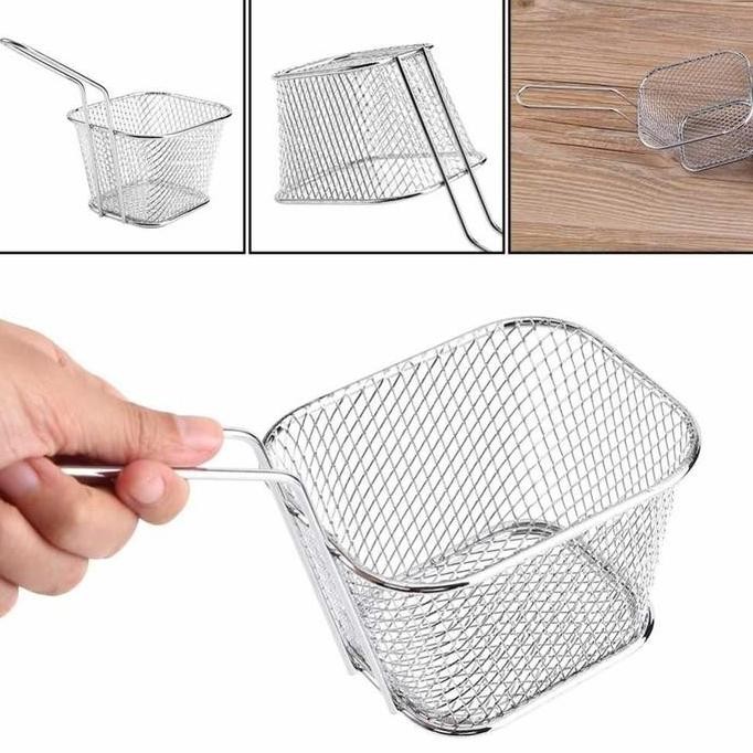 Terlaris Cod Saringan Tirisan Kotak Deep Fryer Frying Masak Peniris Makanan Minyak Kentang Goreng Go