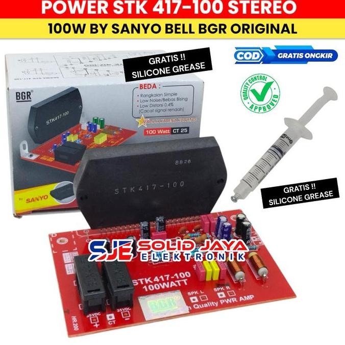 KIT POWER STK 417-100 100W STEREO BY SANYO ORIGINAL TR TRANSISTOR POWER AMPLIFIER POWER STEREO AMPLI