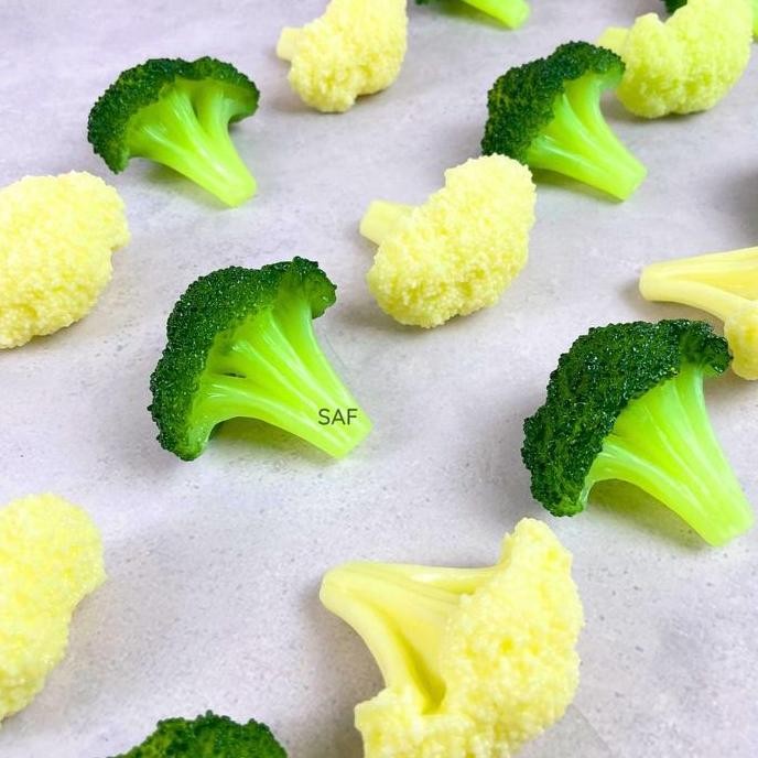 

Sayur Brokoli Kembang Kol Artificial Palsu - Fake Vegetables Broccoli Cauliflower Dekorasi Props Foto Aksesoris Tali